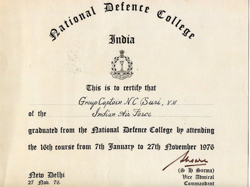 National Defence College India